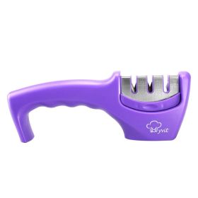 Sharpening Kitchen Tool Diamond Tungsten Steel Sharpening Stone (Color: Purple 1)