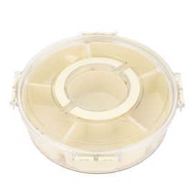 360° Rotating Divider Tray 6 Compartments Compact Sealed Snack Tray Divided Serving Tray For Road Trips Picnics Small 8 X 26cm / 3.15 X 10.24in (Option: Default)