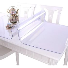 1.5mm Thick Clear Table Cover Protector Table Cover Rectangle PVC Clear Table Protector Desk Protector Mat For Dining Room Table. (Option: 1.5mm-42x83inches)
